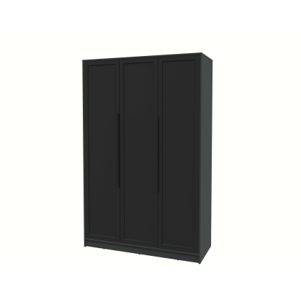 Шкаф распашной Тренд КТ-Ш3 (Антрацит ЛДСП/ Черный ЛМДФ) Ш1360 В2128 Г547 Шкаф распашной Тренд КТ-Ш3 (Антрацит ЛДСП/ Черный ЛМДФ) Ш1360 В2128 Г547